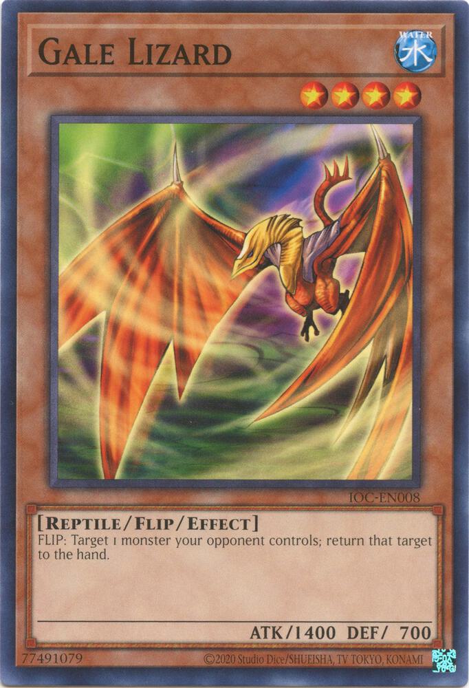 Gale Lizard IOC-EN008 card from Invasion of Chaos (25th Anniversary Edition)
