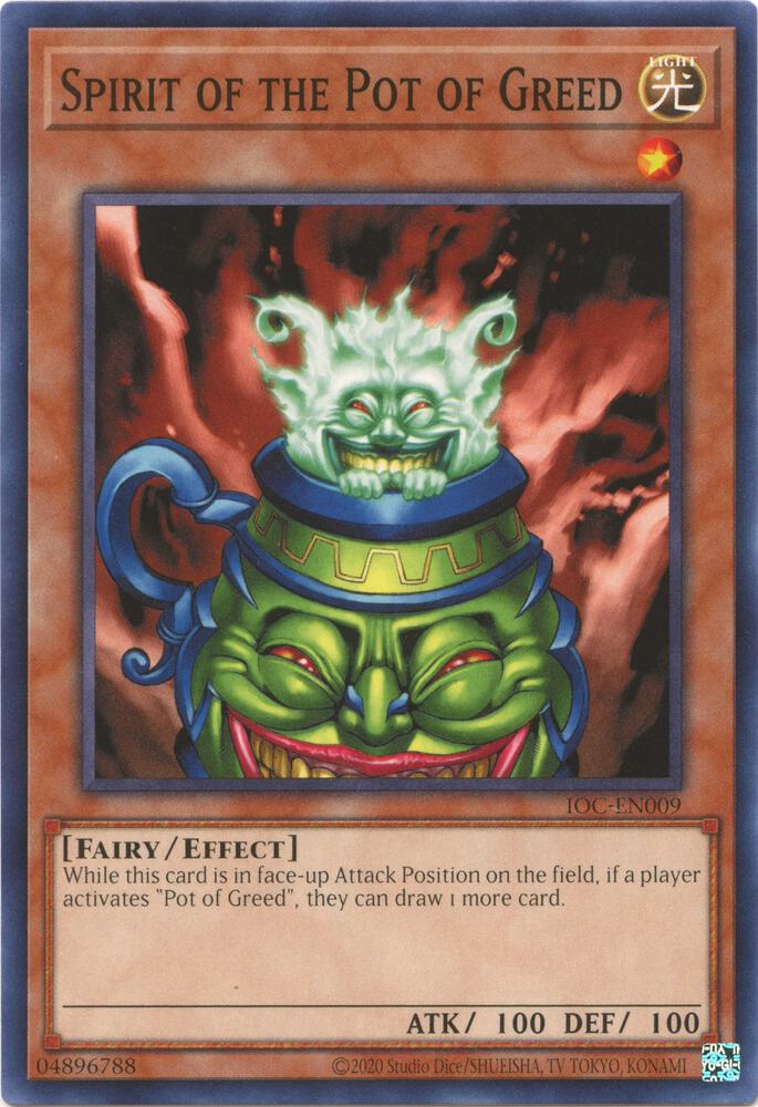 Spirit of the Pot of Greed IOC-EN009 card from Invasion of Chaos (25th Anniversary Edition)