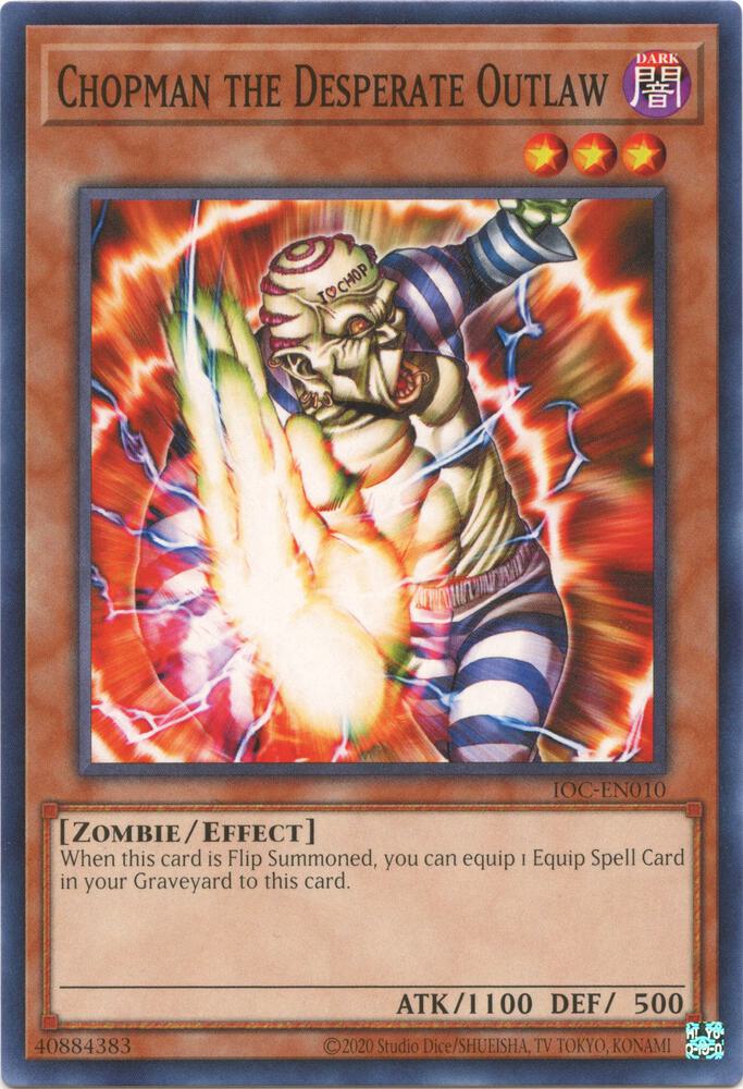 Chopman the Desperate Outlaw IOC-EN010 card from Invasion of Chaos (25th Anniversary Edition)