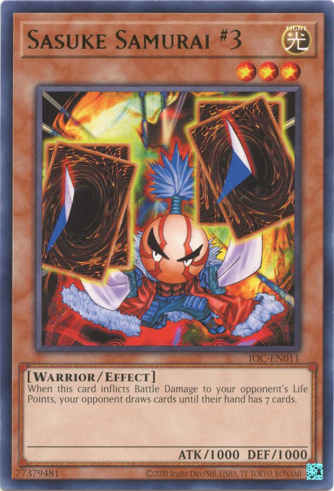 Sasuke Samurai #3 IOC-EN011 card from Invasion of Chaos (25th Anniversary Edition)