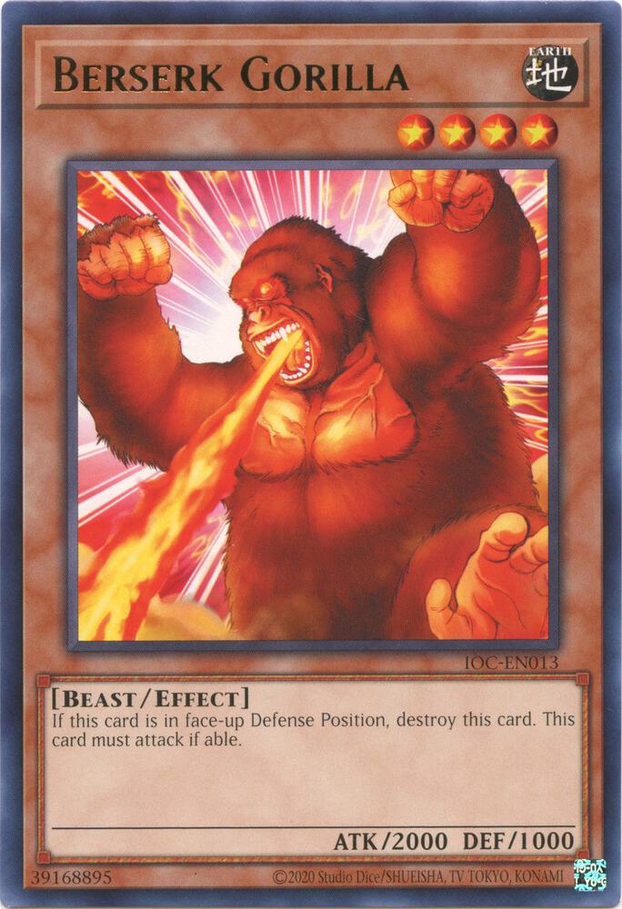 Berserk Gorilla IOC-EN013 card from Invasion of Chaos (25th Anniversary Edition)