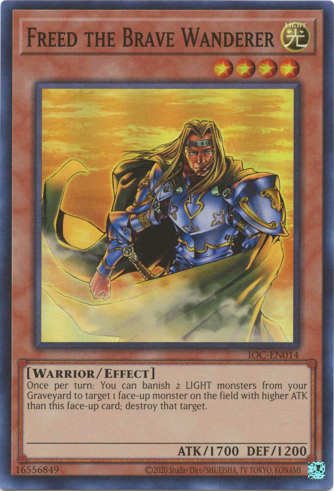 Freed the Brave Wanderer IOC-EN014 card from Invasion of Chaos (25th Anniversary Edition)