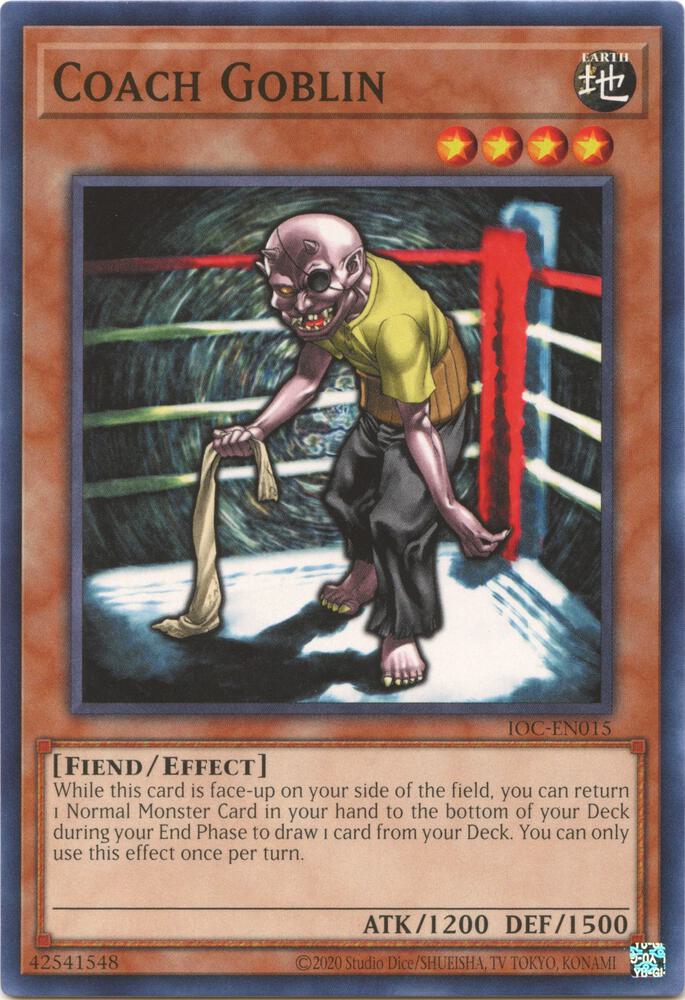 Coach Goblin IOC-EN015 card from Invasion of Chaos (25th Anniversary Edition)