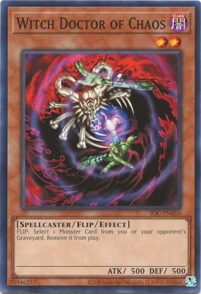 Witch Doctor of Chaos IOC-EN016 card from Invasion of Chaos (25th Anniversary Edition)