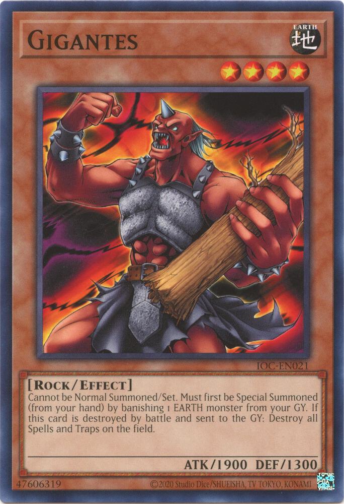 Gigantes IOC-EN021 card from Invasion of Chaos (25th Anniversary Edition)