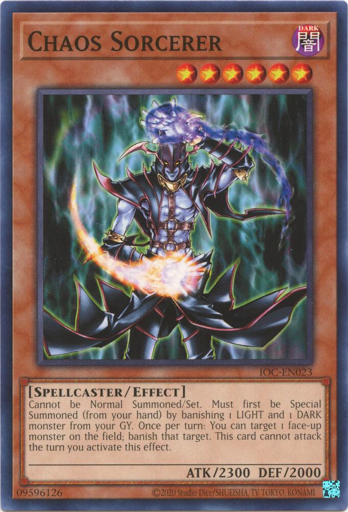 Chaos Sorcerer IOC-EN023 card from Invasion of Chaos (25th Anniversary Edition)