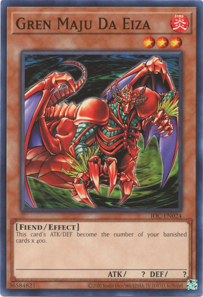 Gren Maju Da Eiza IOC-EN024 card from Invasion of Chaos (25th Anniversary Edition)