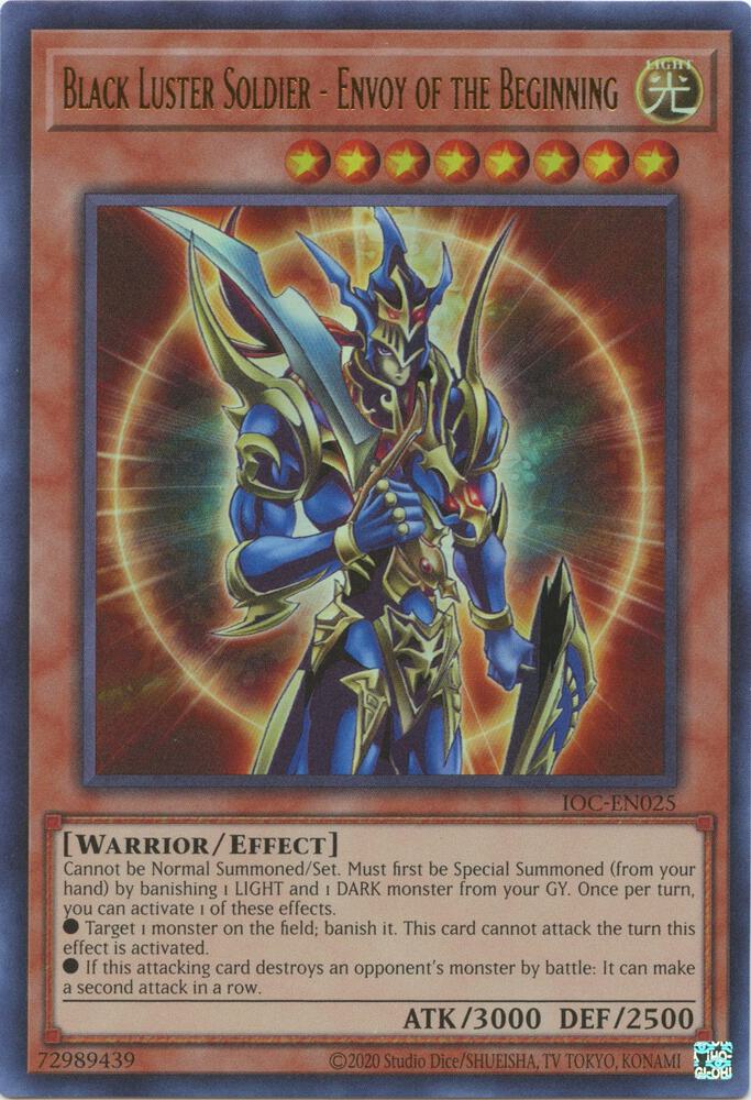 Black Luster Soldier - Envoy of the Beginning IOC-EN025 card from Invasion of Chaos (25th Anniversary Edition)