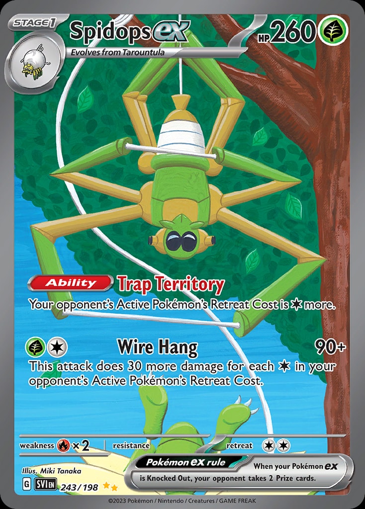 Spidops ex 243/198 card from SV01: Scarlet & Violet Base Set