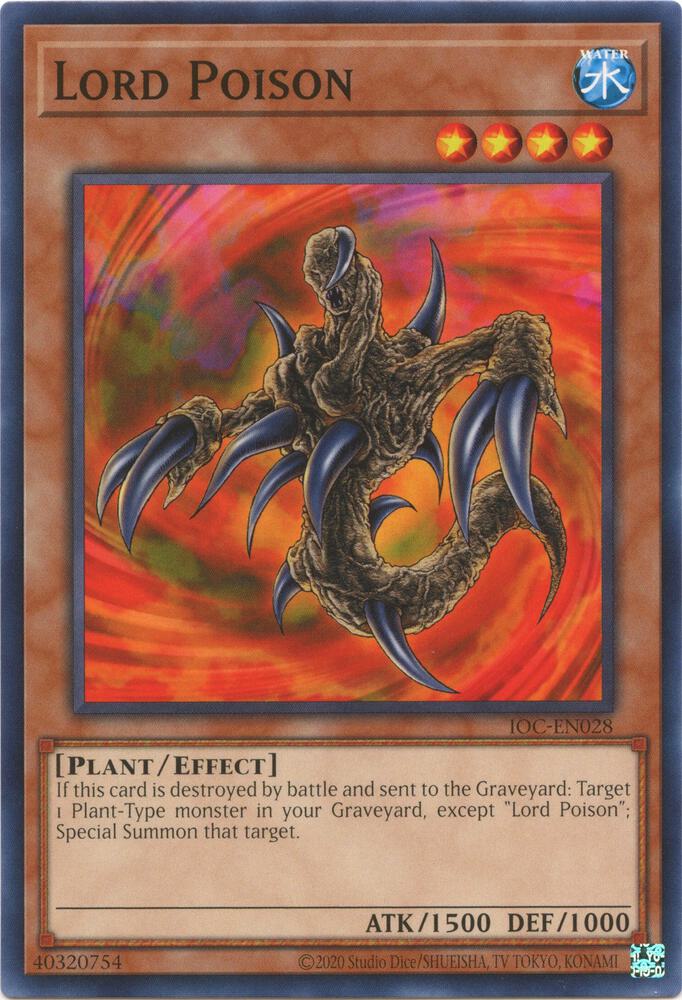 Lord Poison IOC-EN028 card from Invasion of Chaos (25th Anniversary Edition)