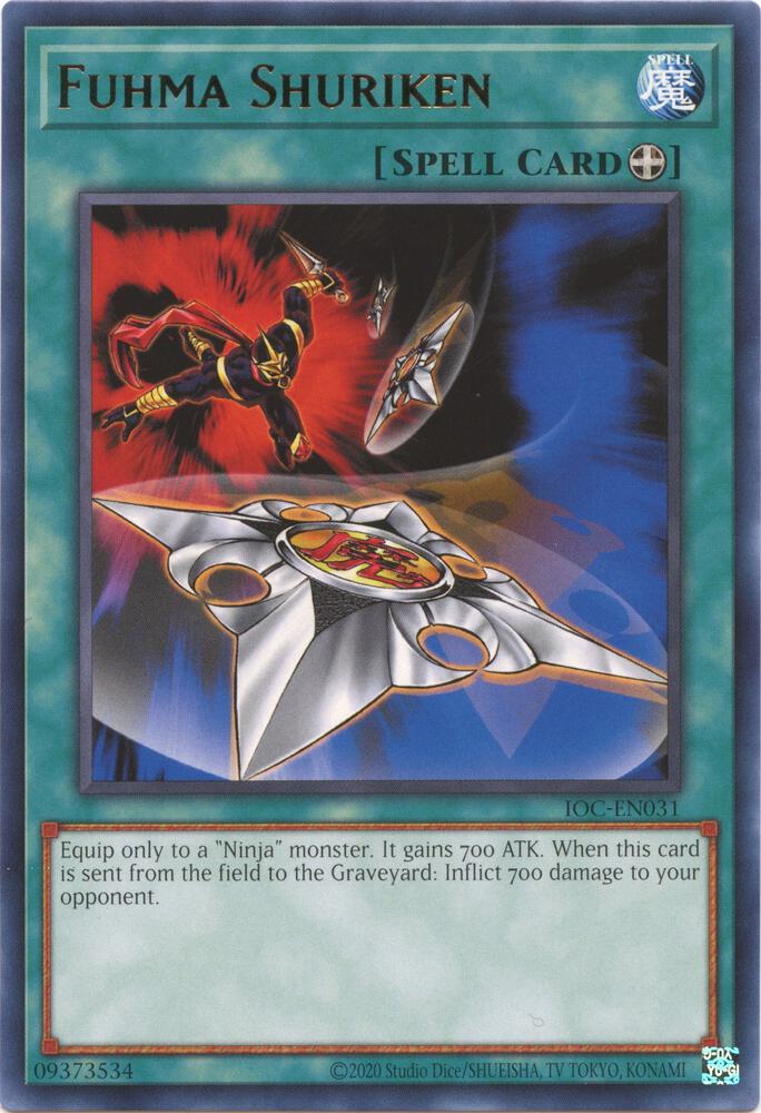 Fuhma Shuriken IOC-EN031 card from Invasion of Chaos (25th Anniversary Edition)