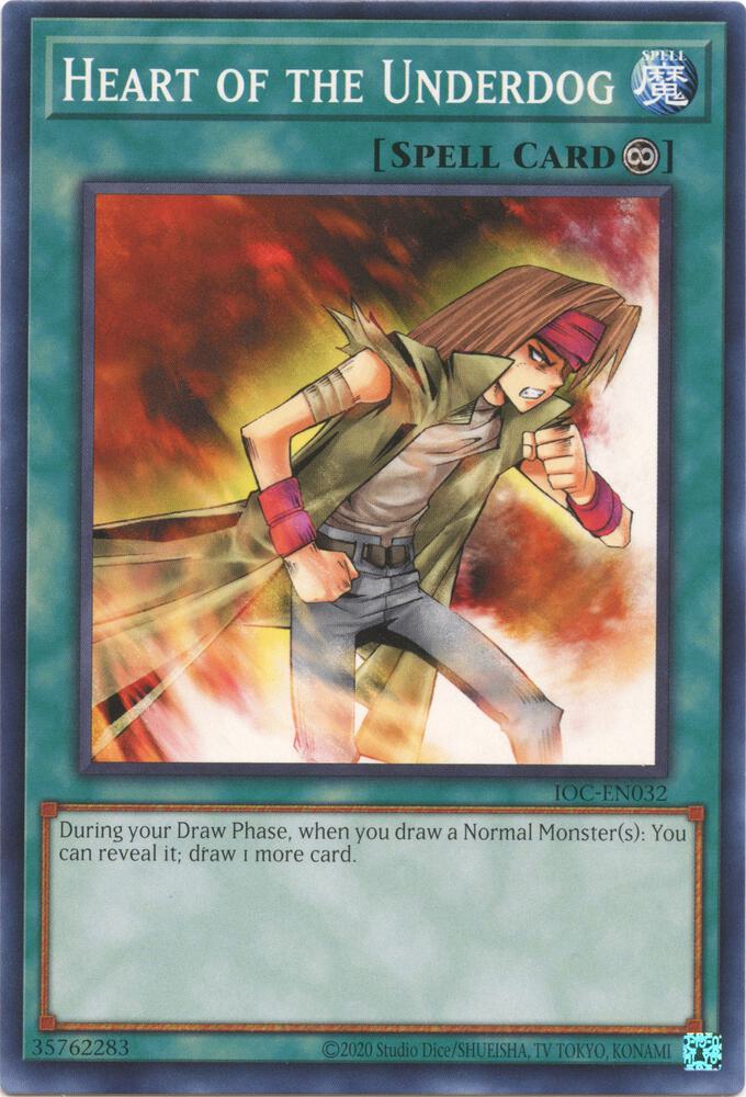 Heart of the Underdog IOC-EN032 card from Invasion of Chaos (25th Anniversary Edition)