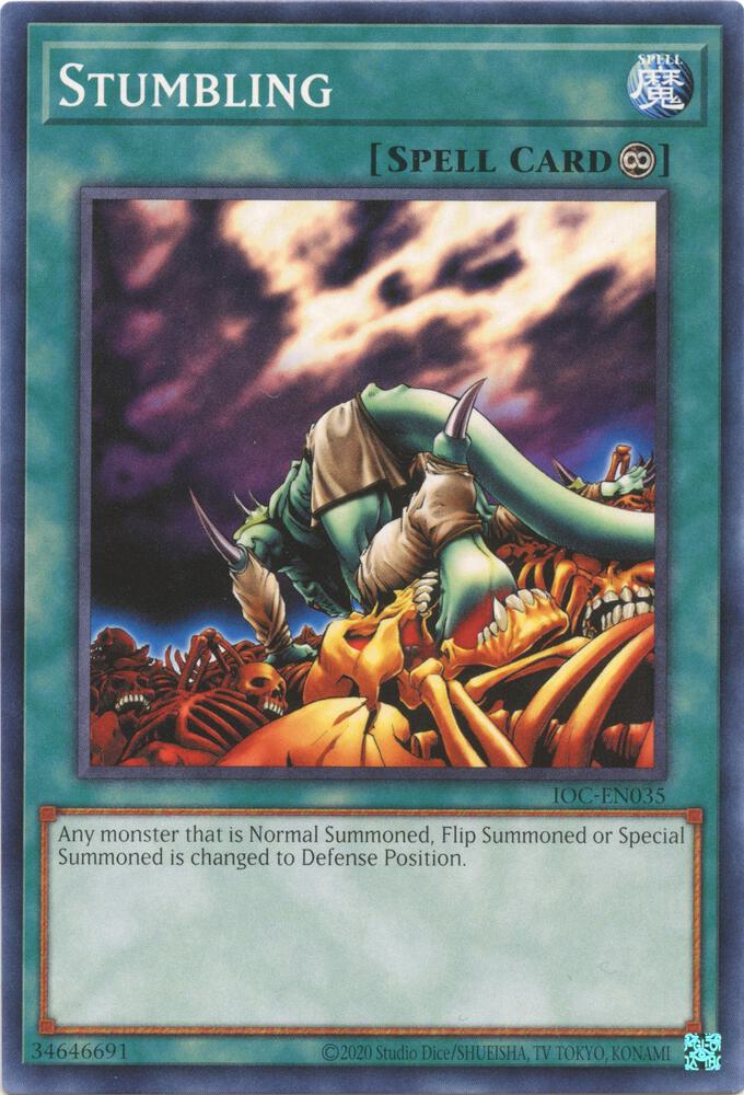 Stumbling IOC-EN035 card from Invasion of Chaos (25th Anniversary Edition)