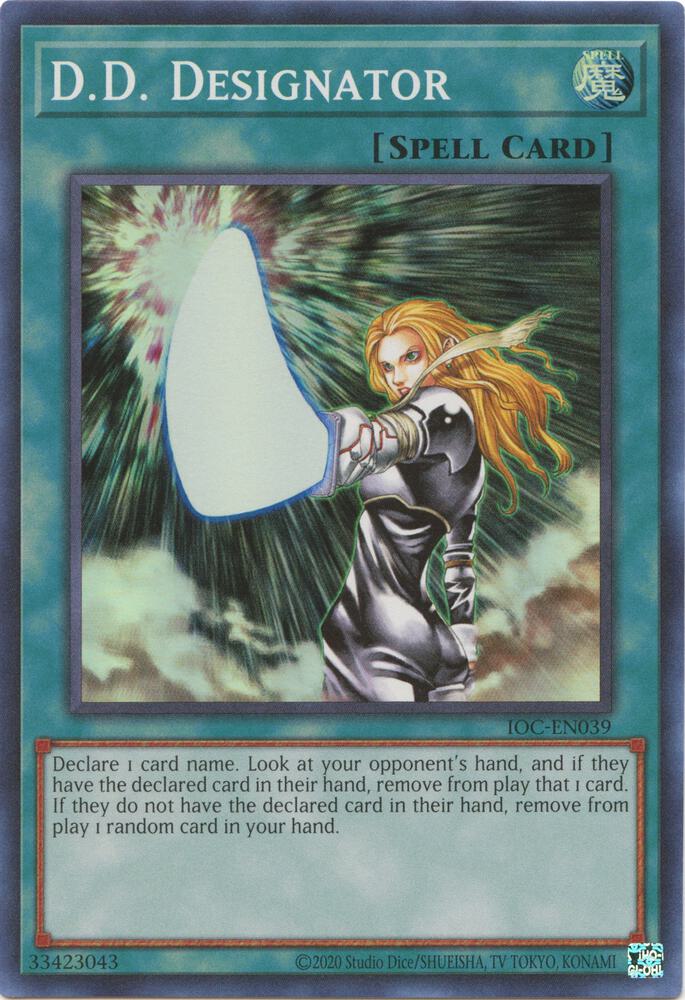 D.D. Designator IOC-EN039 card from Invasion of Chaos (25th Anniversary Edition)