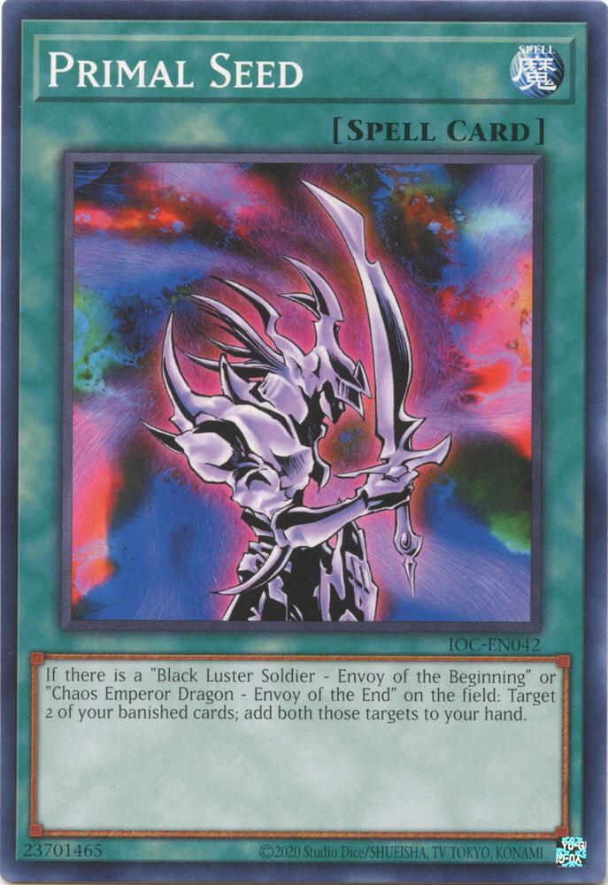 Primal Seed IOC-EN042 card from Invasion of Chaos (25th Anniversary Edition)