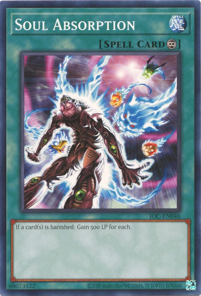 Soul Absorption IOC-EN046 card from Invasion of Chaos (25th Anniversary Edition)