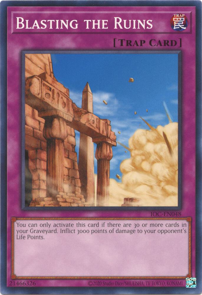Blasting the Ruins IOC-EN048 card from Invasion of Chaos (25th Anniversary Edition)