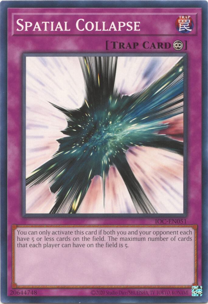 Spatial Collapse IOC-EN051 card from Invasion of Chaos (25th Anniversary Edition)