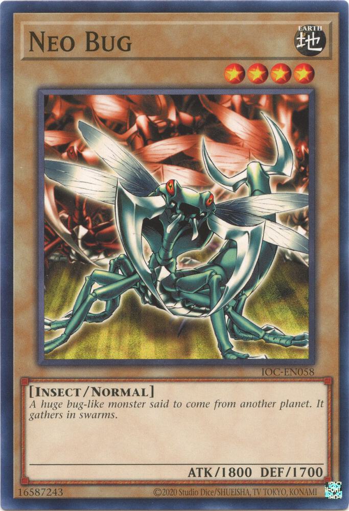 Neo Bug IOC-EN058 card from Invasion of Chaos (25th Anniversary Edition)
