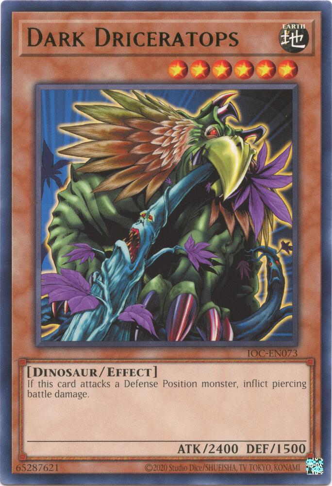 Dark Driceratops IOC-EN073 card from Invasion of Chaos (25th Anniversary Edition)