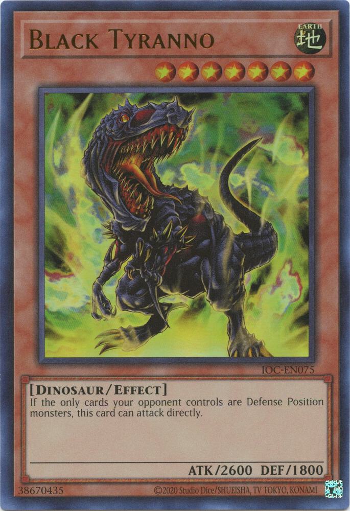 Black Tyranno IOC-EN075 card from Invasion of Chaos (25th Anniversary Edition)