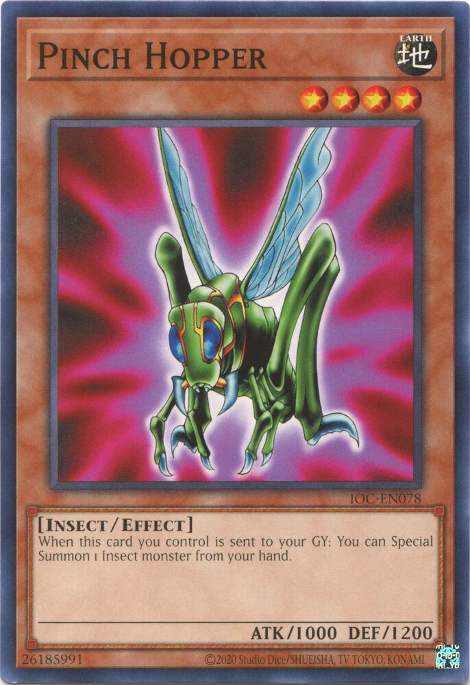 Pinch Hopper IOC-EN078 card from Invasion of Chaos (25th Anniversary Edition)