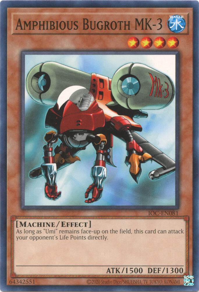 Amphibious Bugroth Mk-3 IOC-EN081 card from Invasion of Chaos (25th Anniversary Edition)