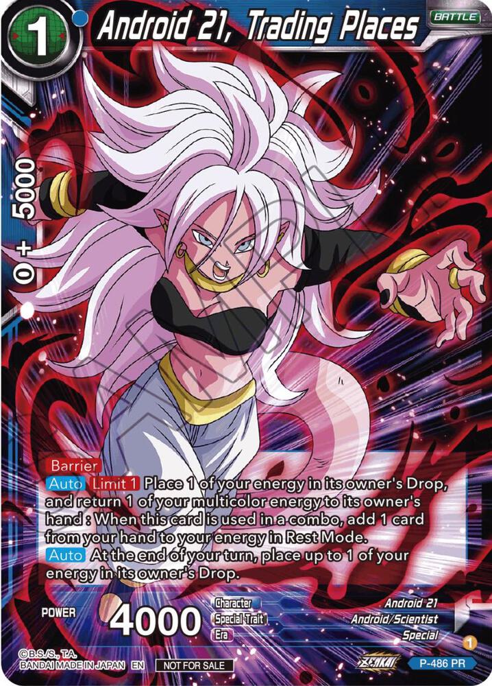Android 21, Trading Places (Zenkai Series Tournament Pack Vol.3) P-486 card from Tournament Promotion Cards
