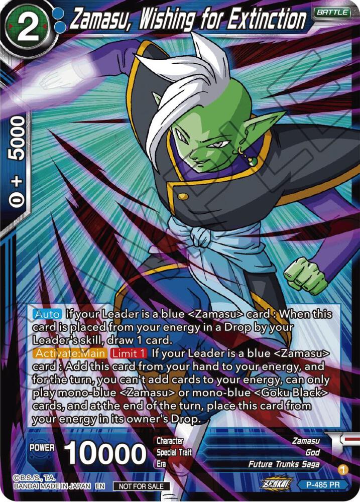 Zamasu, Wishing for Extinction (Zenkai Series Tournament Pack Vol.3) P-485 card from Tournament Promotion Cards
