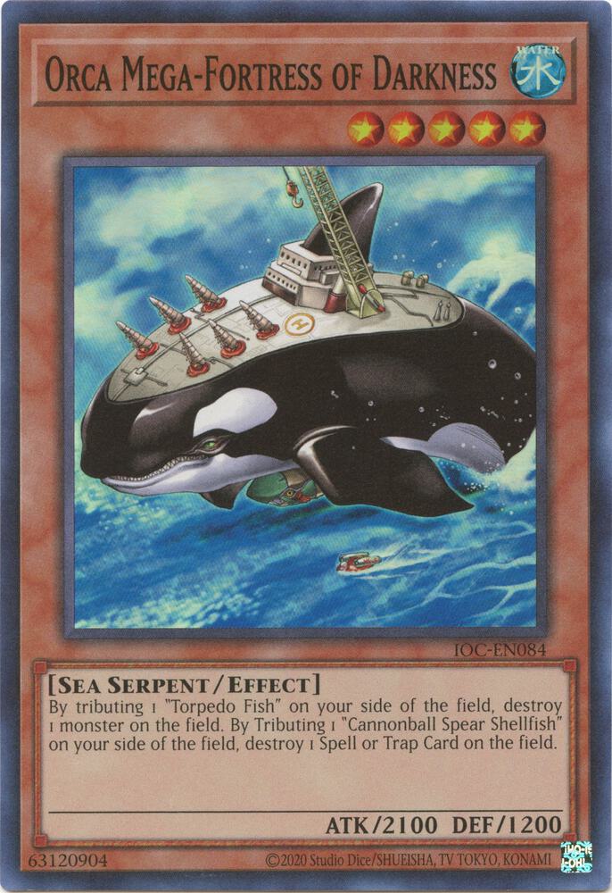 Orca Mega-Fortress of Darkness IOC-EN084 card from Invasion of Chaos (25th Anniversary Edition)