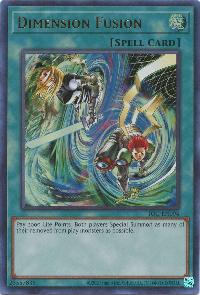 Dimension Fusion IOC-EN094 card from Invasion of Chaos (25th Anniversary Edition)