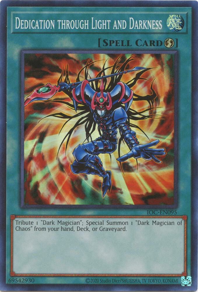 Dedication Through Light and Darkness IOC-EN095 card from Invasion of Chaos (25th Anniversary Edition)