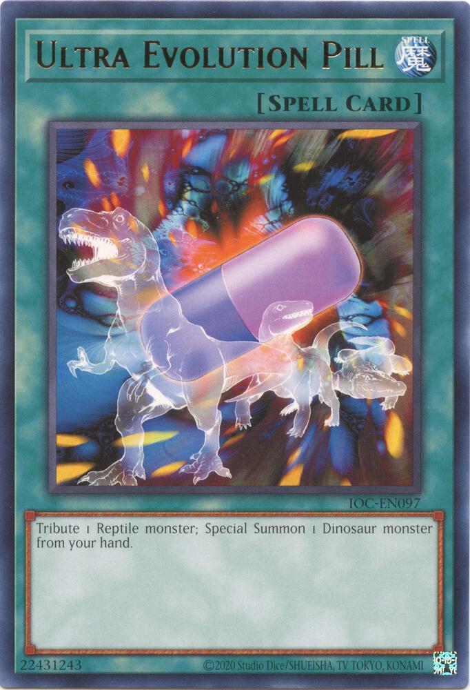 Ultra Evolution Pill IOC-EN097 card from Invasion of Chaos (25th Anniversary Edition)