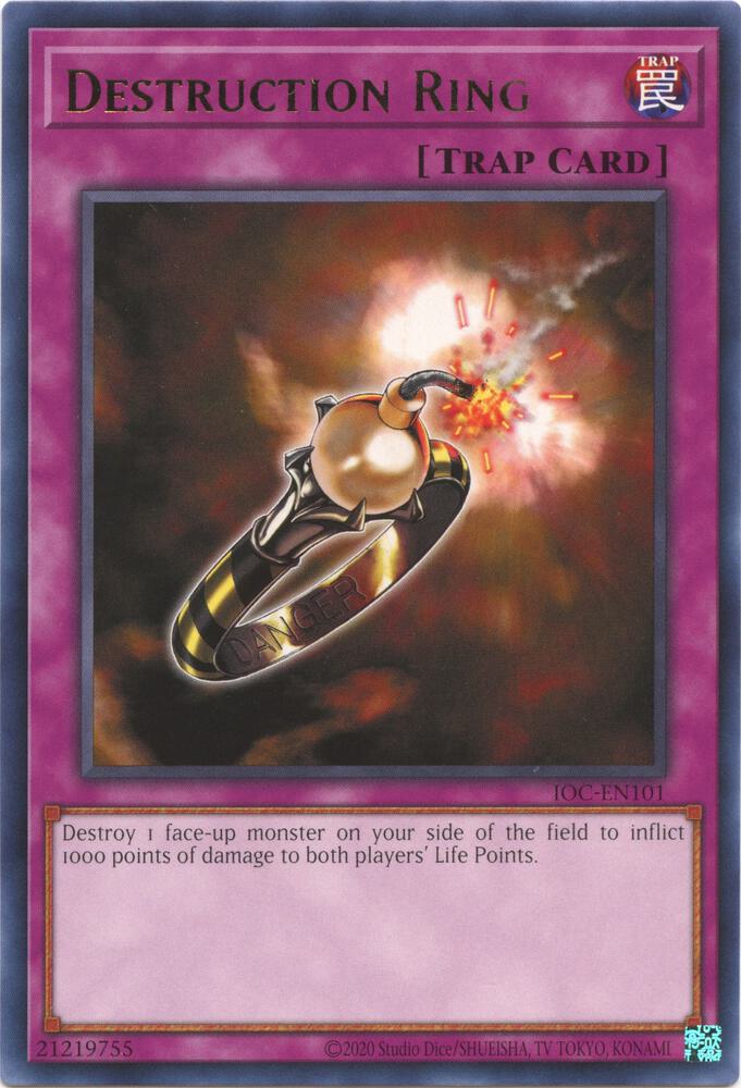Destruction Ring IOC-EN101 card from Invasion of Chaos (25th Anniversary Edition)