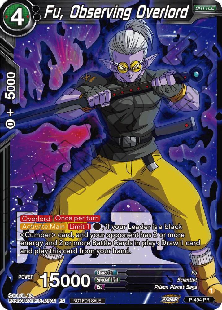 Fu, Observing Overlord (Zenkai Series Tournament Pack Vol.3) P-494 card from Tournament Promotion Cards