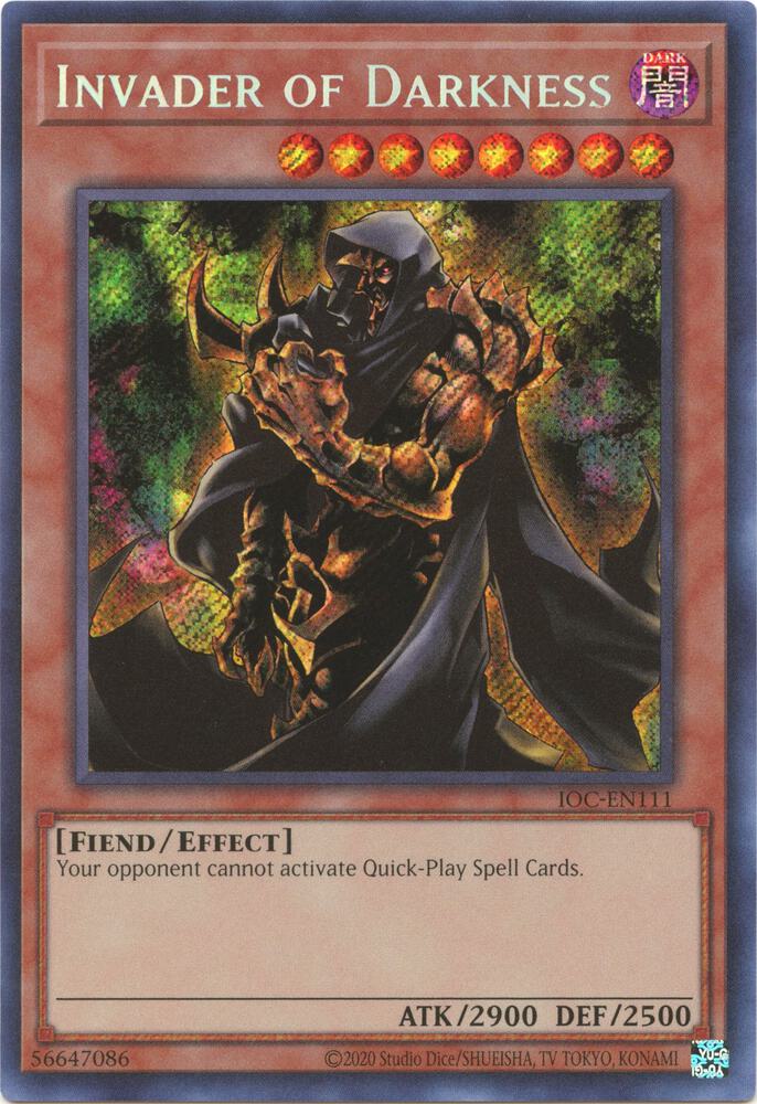 Invader of Darkness IOC-EN111 card from Invasion of Chaos (25th Anniversary Edition)