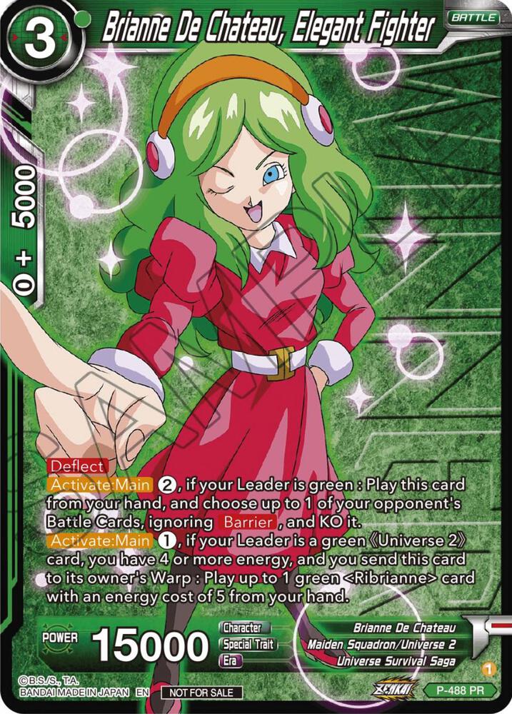 Brianne De Chateau, Elegant Fighter (Zenkai Series Tournament Pack Vol.3 Winner) P-488 card from Tournament Promotion Cards