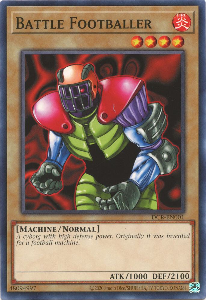 Battle Footballer DCR-EN001 card from Dark Crisis (25th Anniversary Edition)