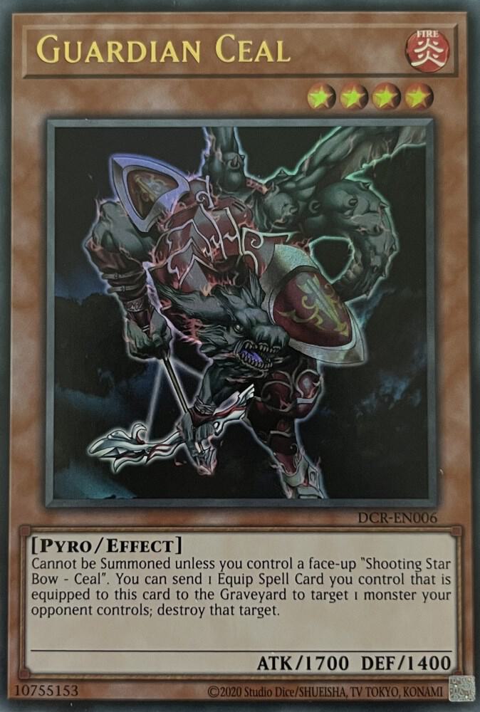 Guardian Ceal DCR-EN006 card from Dark Crisis (25th Anniversary Edition)