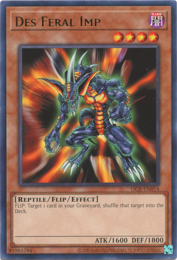Des Feral Imp DCR-EN014 card from Dark Crisis (25th Anniversary Edition)