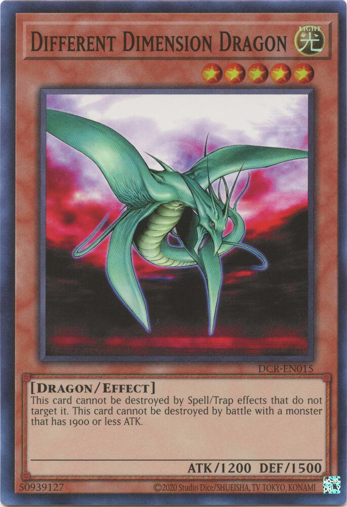 Different Dimension Dragon DCR-EN015 card from Dark Crisis (25th Anniversary Edition)
