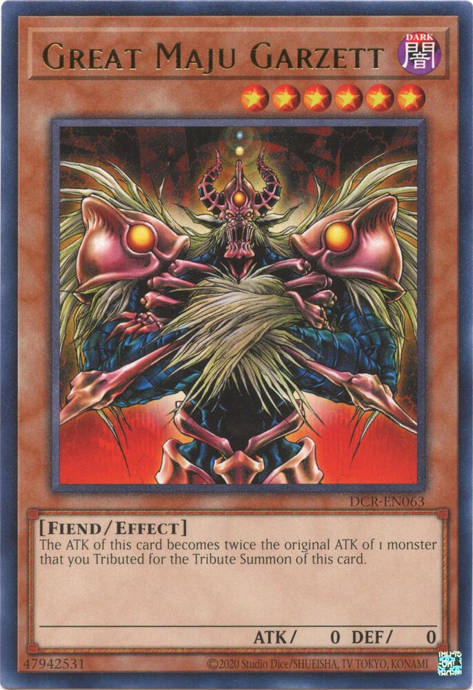 Great Maju Garzett DCR-EN063 card from Dark Crisis (25th Anniversary Edition)