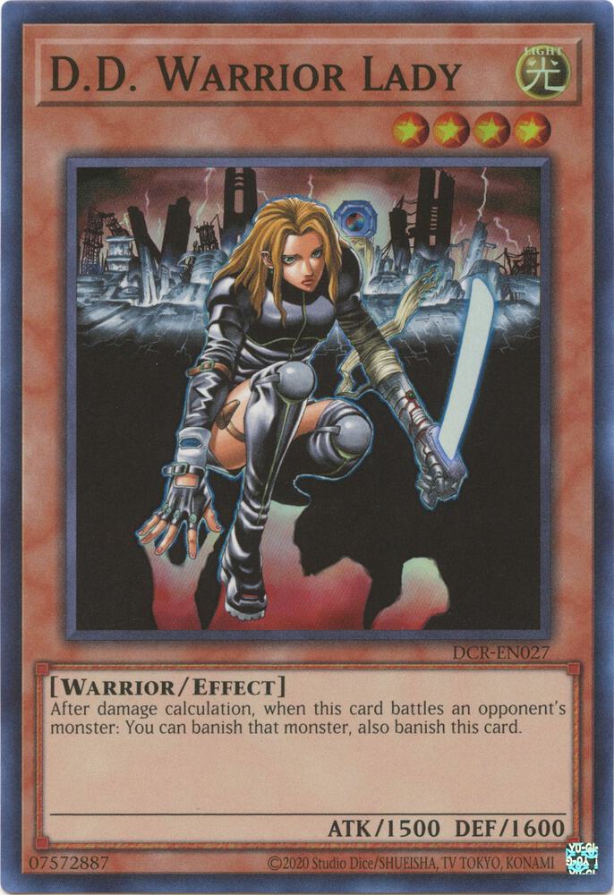 D.D. Warrior Lady DCR-EN027 card from Dark Crisis (25th Anniversary Edition)