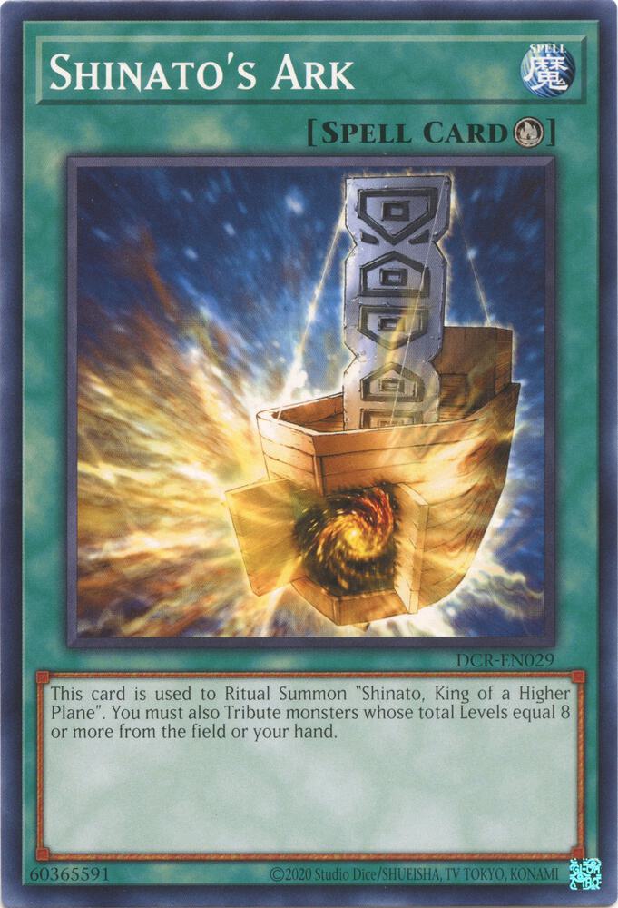 Shinato's Ark DCR-EN029 card from Dark Crisis (25th Anniversary Edition)