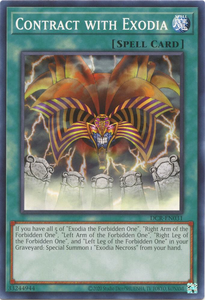 Contract with Exodia DCR-EN031 card from Dark Crisis (25th Anniversary Edition)