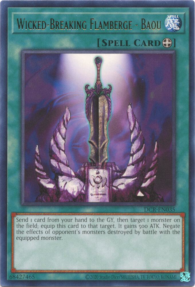 Wicked-Breaking Flamberge - Baou DCR-EN035 card from Dark Crisis (25th Anniversary Edition)