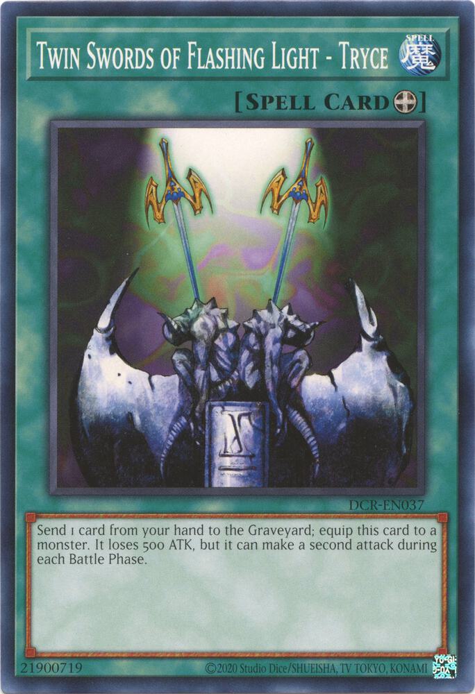 Twin Swords of Flashing Light - Tryce DCR-EN037 card from Dark Crisis (25th Anniversary Edition)
