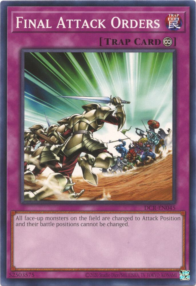 Final Attack Orders DCR-EN045 card from Dark Crisis (25th Anniversary Edition)