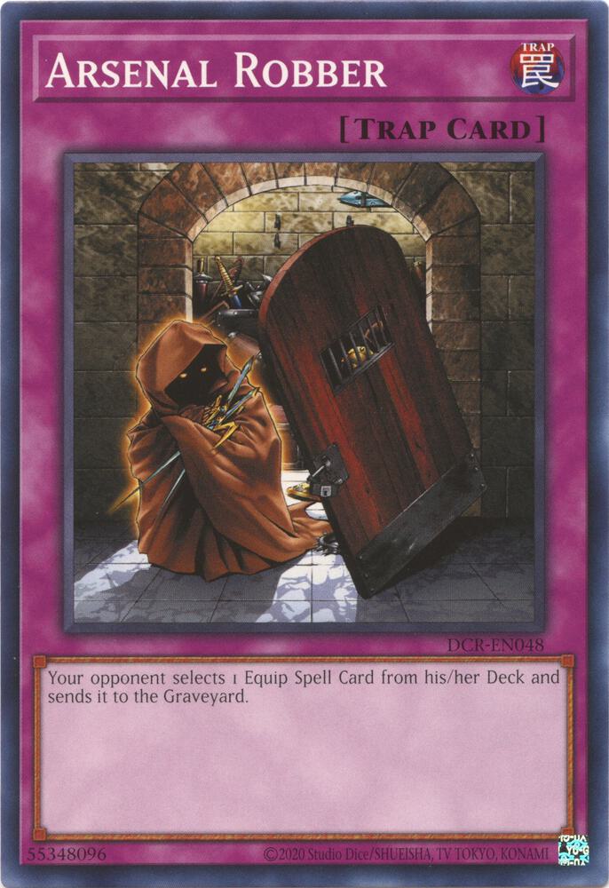 Arsenal Robber DCR-EN048 card from Dark Crisis (25th Anniversary Edition)