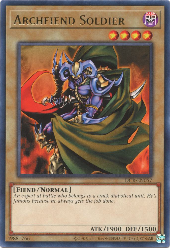 Archfiend Soldier DCR-EN057 card from Dark Crisis (25th Anniversary Edition)